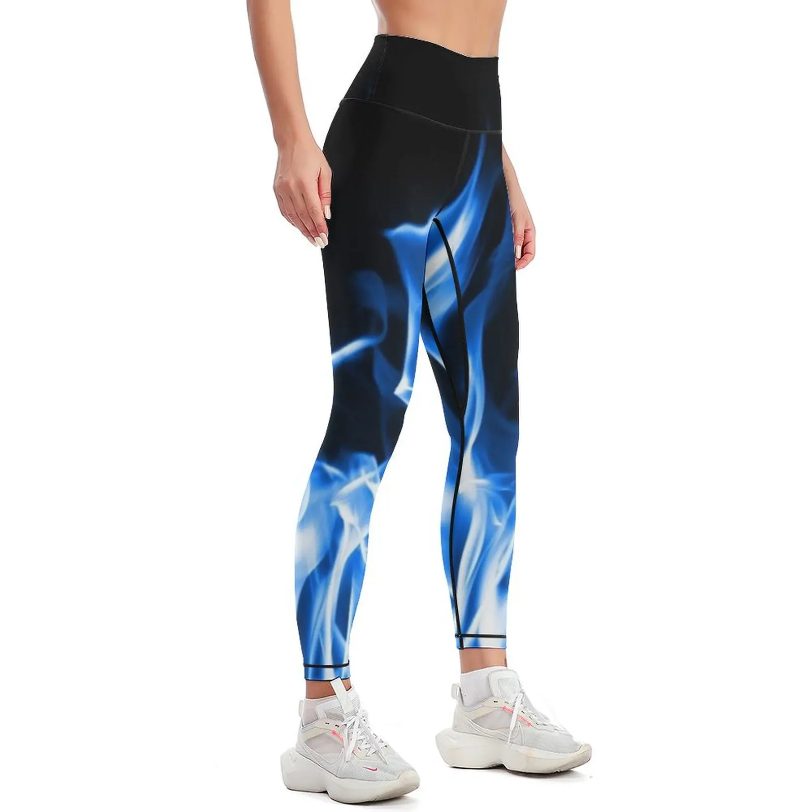 Zestaw sportowy Blue Flames Legginsy Odzież fitness tenis sportowy do legginsów damskich