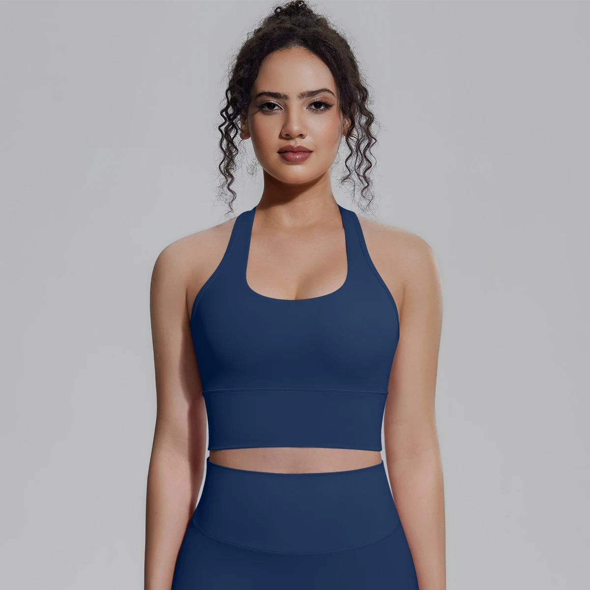 Rooftrellen Damen Fitness Yoga Sport-Top Sexy Rückenfreies I-förmiges Top Einfarbig Sommer Workout Gym-Kleidung Yoga-Top – Detail 9