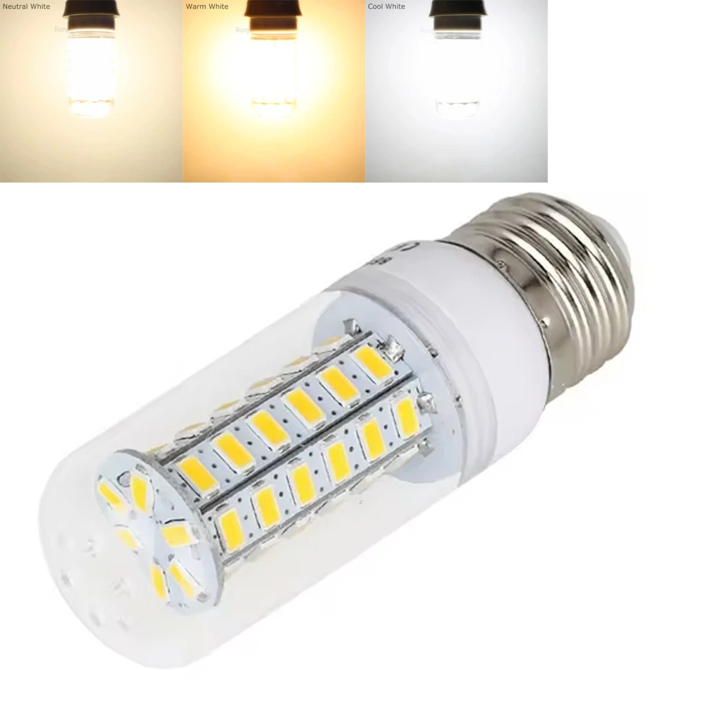 

E27 LED Corn Light 5730SMD 3W 6W 9W 12W 15W Super Bright LED Lamp Cool/Neutral/Warm White Light 360° Lighting for Home 110V 220V