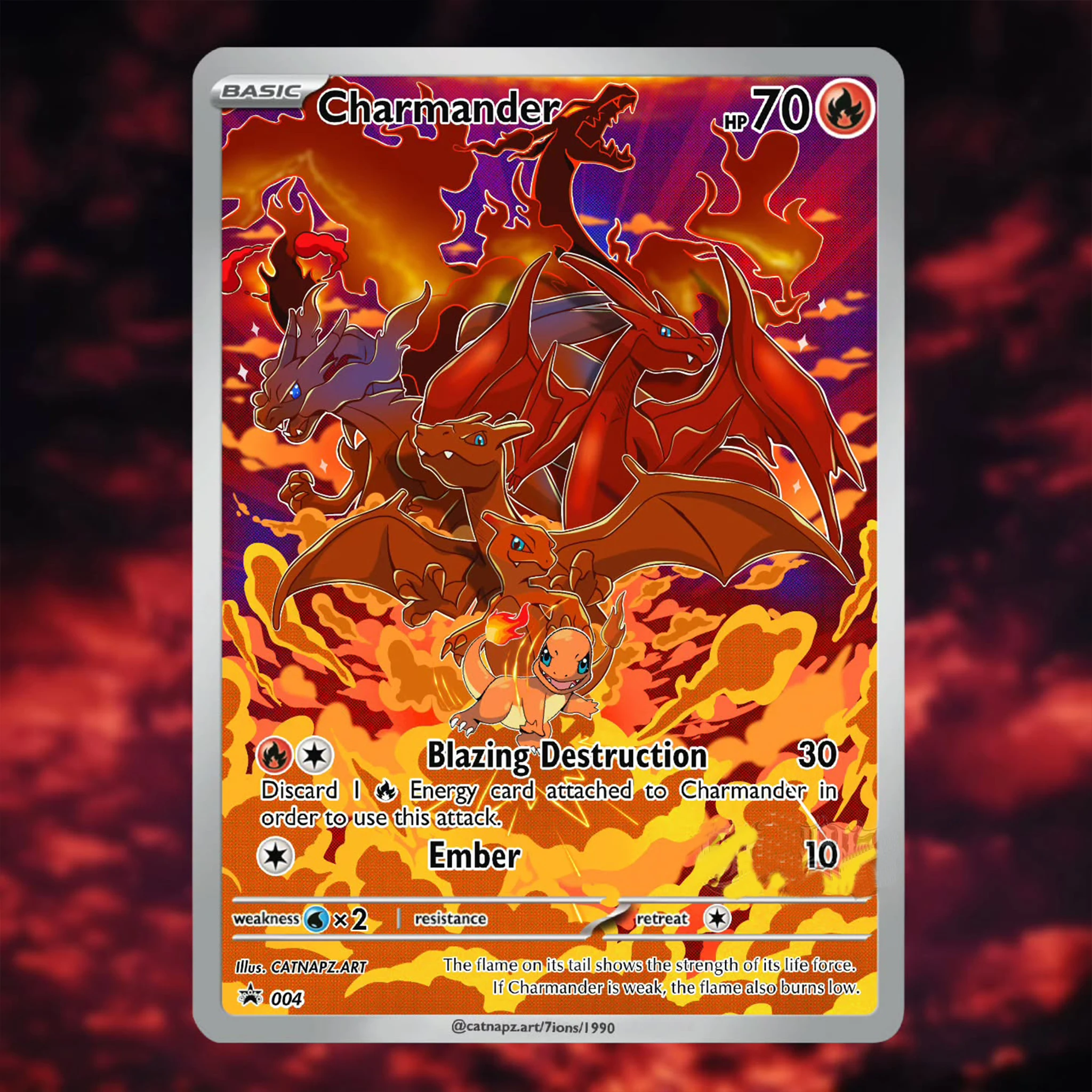 Colección de Tarjetas PKM Charmander Evolutions, Tarjetas PTCG, Tarjeta Personalizada DIY con Texturas Grabadas en Lámina Holográfica