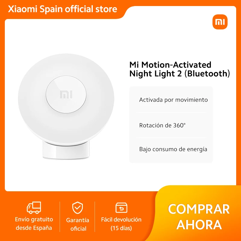 Official | Motion-Activated Night Light 2 (Bluetooth)| Motion Activated | 360 ° rotation | Low power consumption