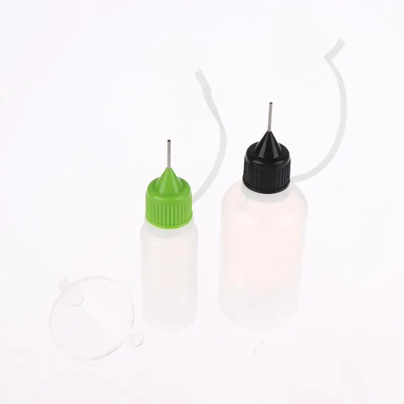1 Set durchsichtige Plastikflaschen mit Nadelspitze und auslaufsicheren Deckeln in verschiedenen Größen, perfekt für die Aufbewahrung von Bastelkleber – Detail 12