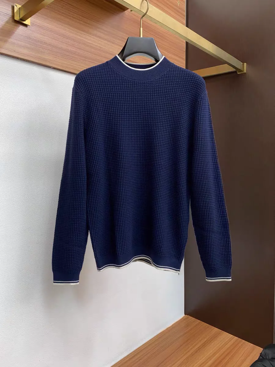 

Italian Vintage High-End Men's Knitted Sweater round Ne Pullover Casual Versatile Warm Base Layer Autumn Winter Faion