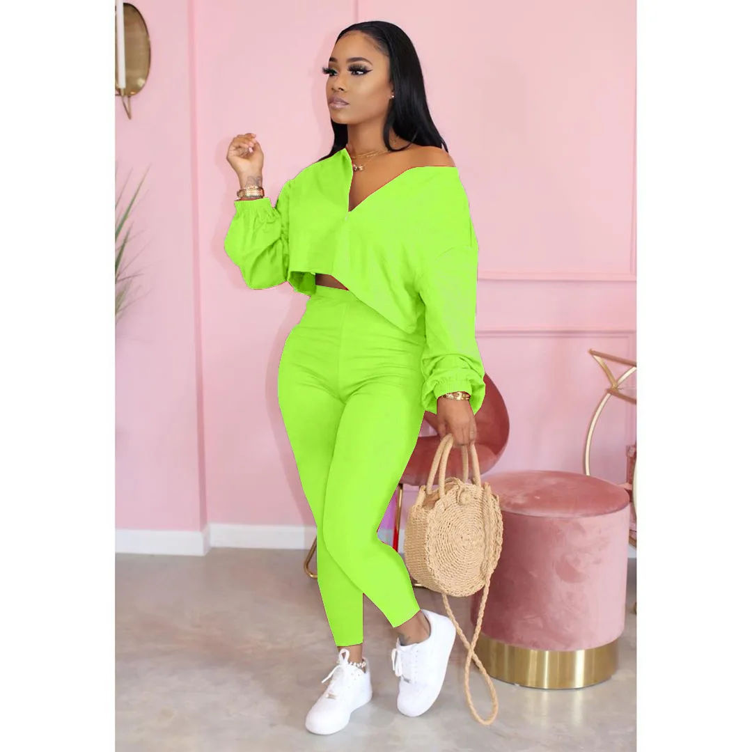 Autumn Ladies Plus Size Tracksuit Outfits Solid Color Elegant Casual Long Sleeve Pullover High-Waisted Fashion 2 Piece Pants Set