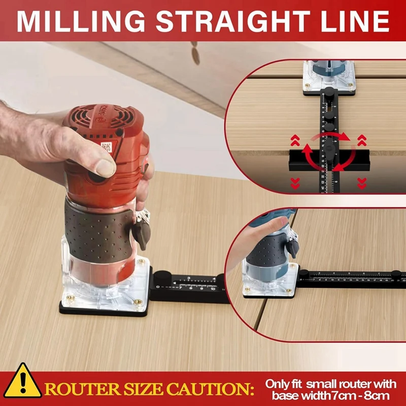 Frees Freesgroefbeugel, Kast Hardware Jig Router Geleider Router Cirkel Snijden Jig Verstelbare Router Jig