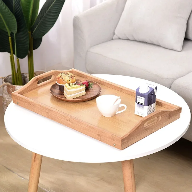 Bed Lazy Small Folding Table Nanzhu Wood Dormitory Balcony Tray with Hand and Foot Tray