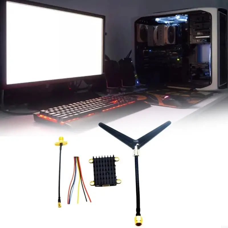 Advanced Wireless Transmission Module 1.2/1.3GHz with Adjustable Power for Drones Photography and Security Systems E65A