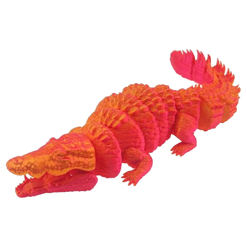 1 New Crocodile Full Body Movable Fish Tank Landscaping Home Living Room Decoration Children's Doll