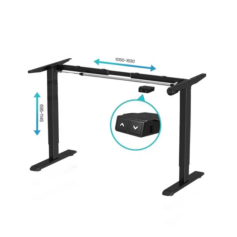 Office Furniture Single Motor Desk Electric Height Adjustable Standing Desk Rack