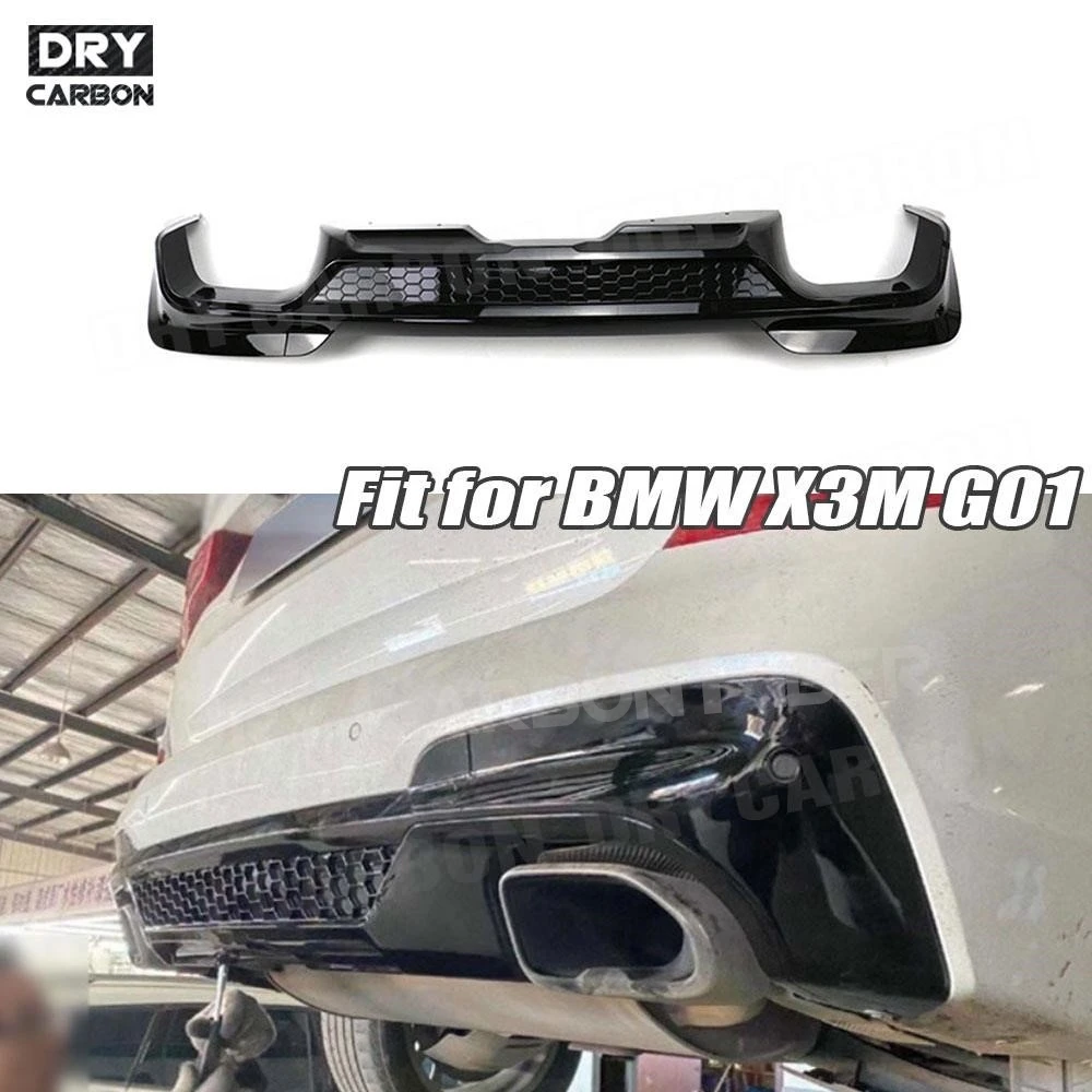 

ABS Car Bodykits Accessories Rear Bumper Diffuser Lip For BMW X3M G01 4 Door 2019 2020 2021 Gloss Black Bumper Guard Trims