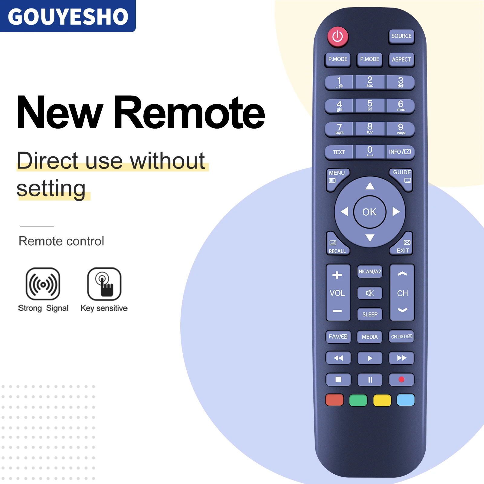 New Remote Control for ROYAL V12843 HJ220430 TV