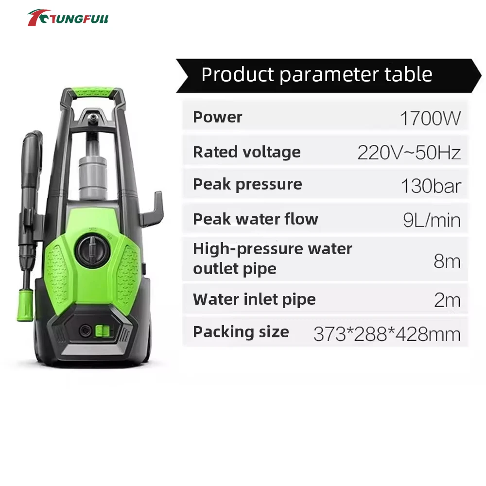 1500W/1700W Electric Pressure Washer Portable High Pressure Cleaner Machine For Washer Cars and Garden Farms Irrigating Tool