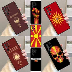 Macedonia Passport Phone Case For Samsung Galaxy S25 S23 S30 S21 S20 FE S24 S22 Ultra Note 10 20 Plus Silicone Cover lite