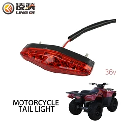 LINGQI Motorcycle Tail Light Rear Taillight Brake Warning Turn Signal LED Lamp Waterproof Universal for Pit Dirt Bike Accessory