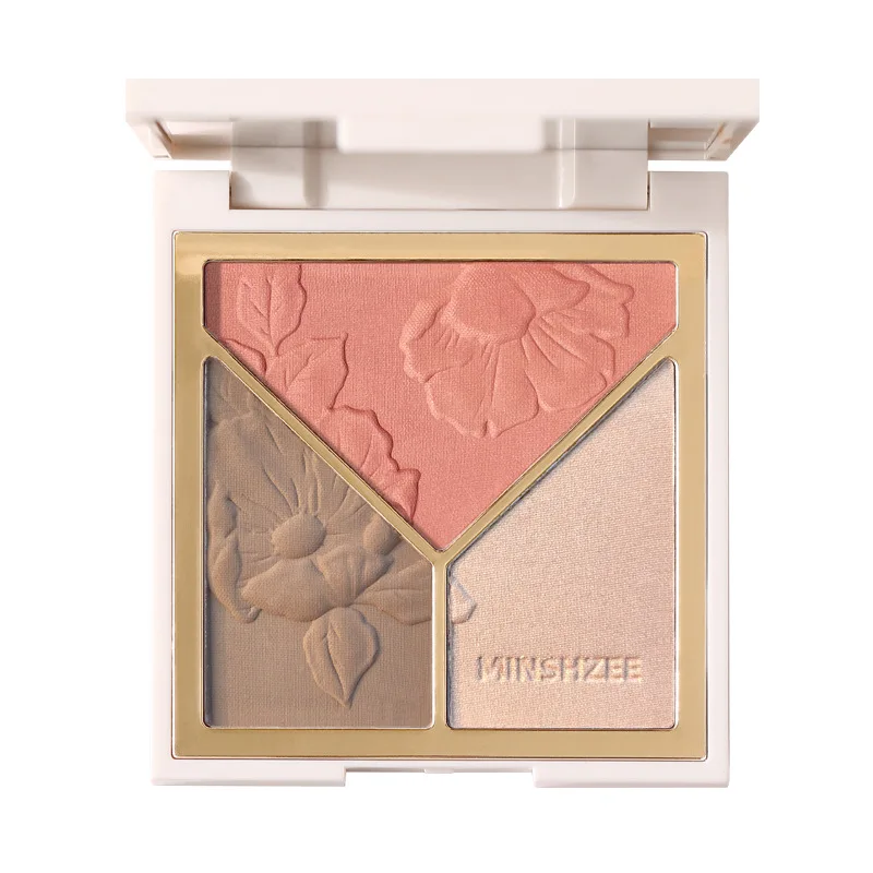 한자 옷Makeup Contour Powder Matte Face Make Up Pigmented Shadow Silhouette Blush Plate Cosmetici impermeabili tre in uno
