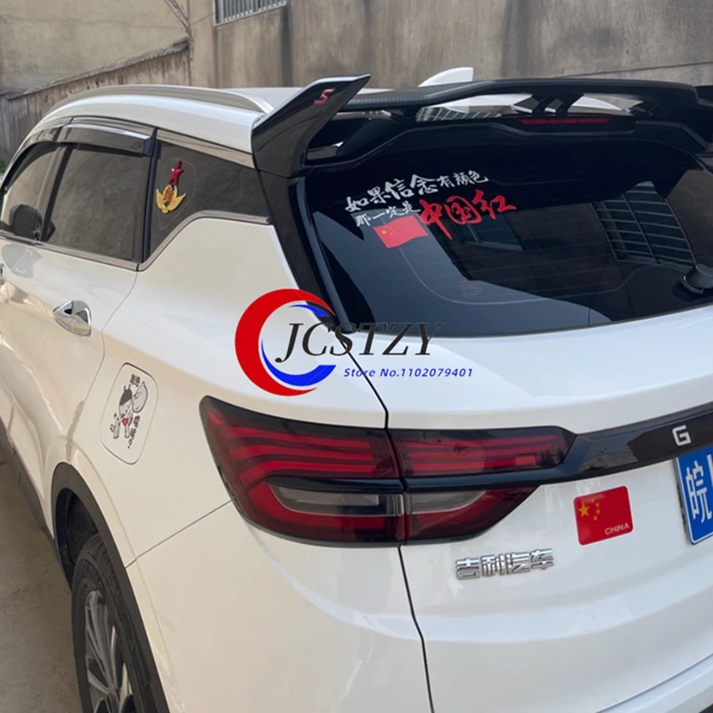 Sport Style Top Wing Spoiler Auto Accessories For Geely COOLRAY 2019-2022 X50 Body Kit Tail Wing with S Mark