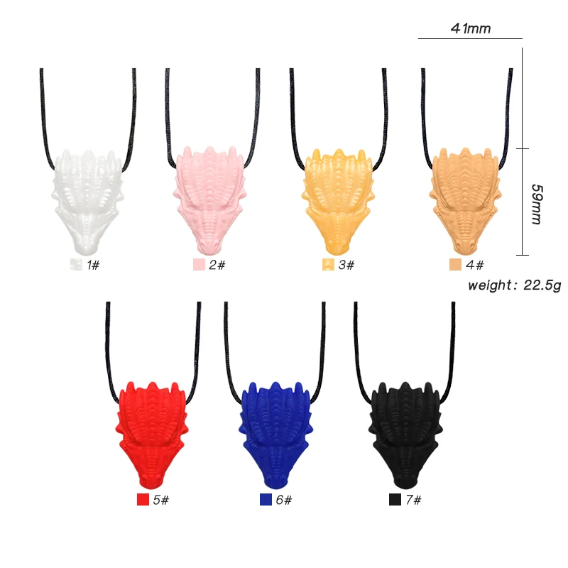 1pcs Gem Silicone Teethers Crystal Chew Necklace Sensory Pandent Chewing Toy for Kids Boys Girls Autism