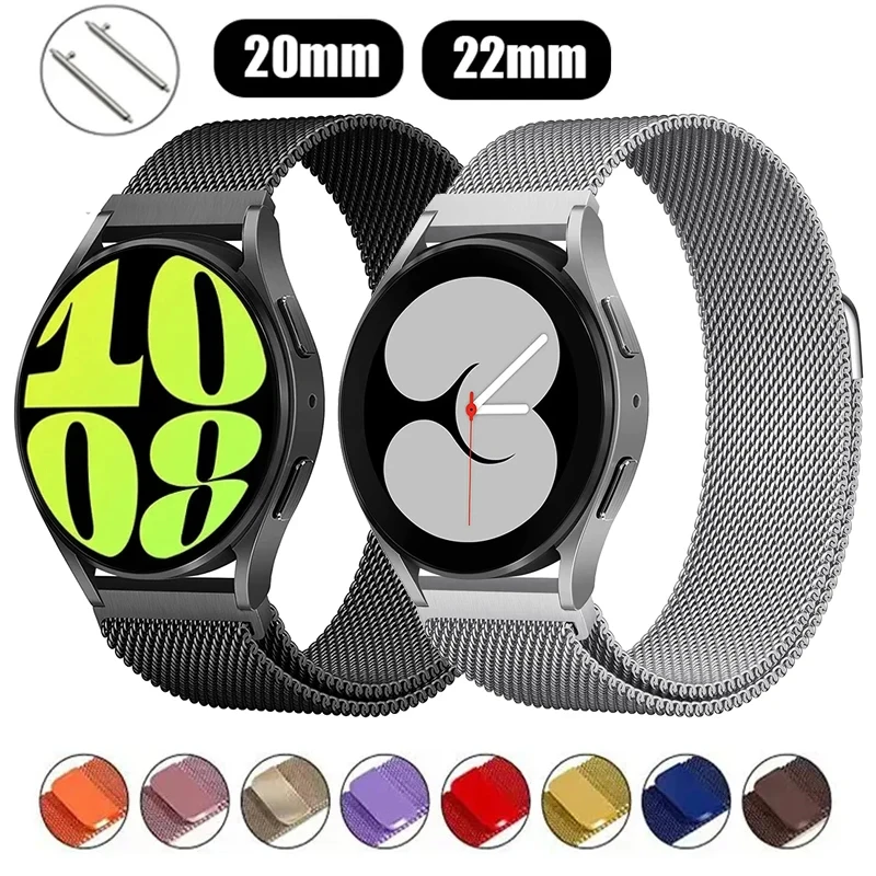 

Milanese Loop For Samsung Galaxy watch 4/5/pro/4 classic/Active 2/Gear S3 strap 20mm 22mm bracelet for huawei gt 3-2-2e-pro band