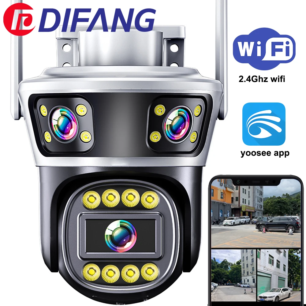 difang wifi camera ip tela tripla audio bidirecional deteccao de movimento visao noturna sem fio cctv cameras de vigilancia de video yoosee 01