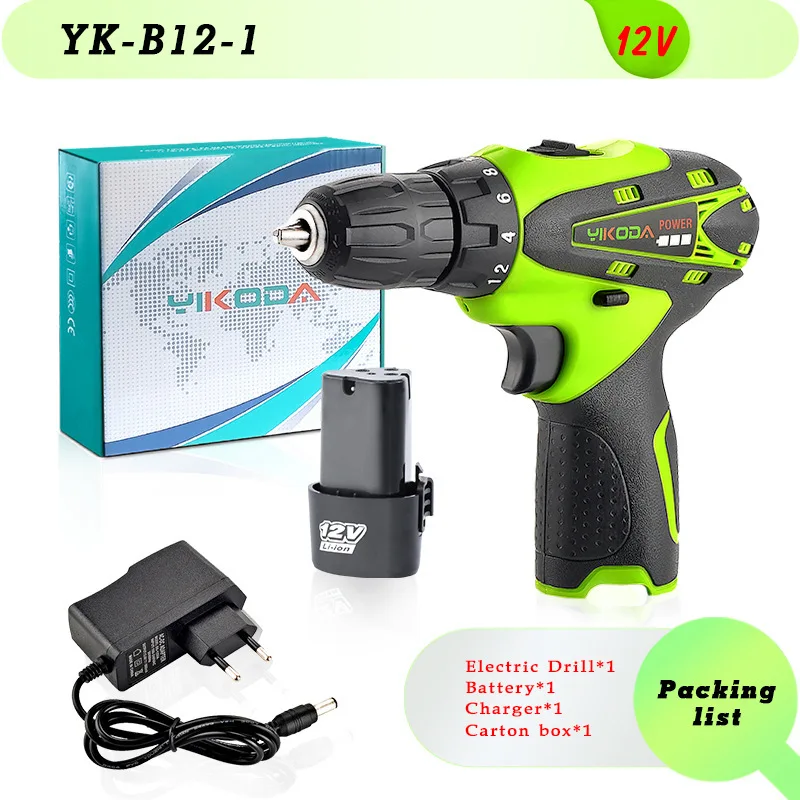 High Power Lithium Electric Drill Brushless Charging Impact Drill Driver Wireless Electric Screwdriver