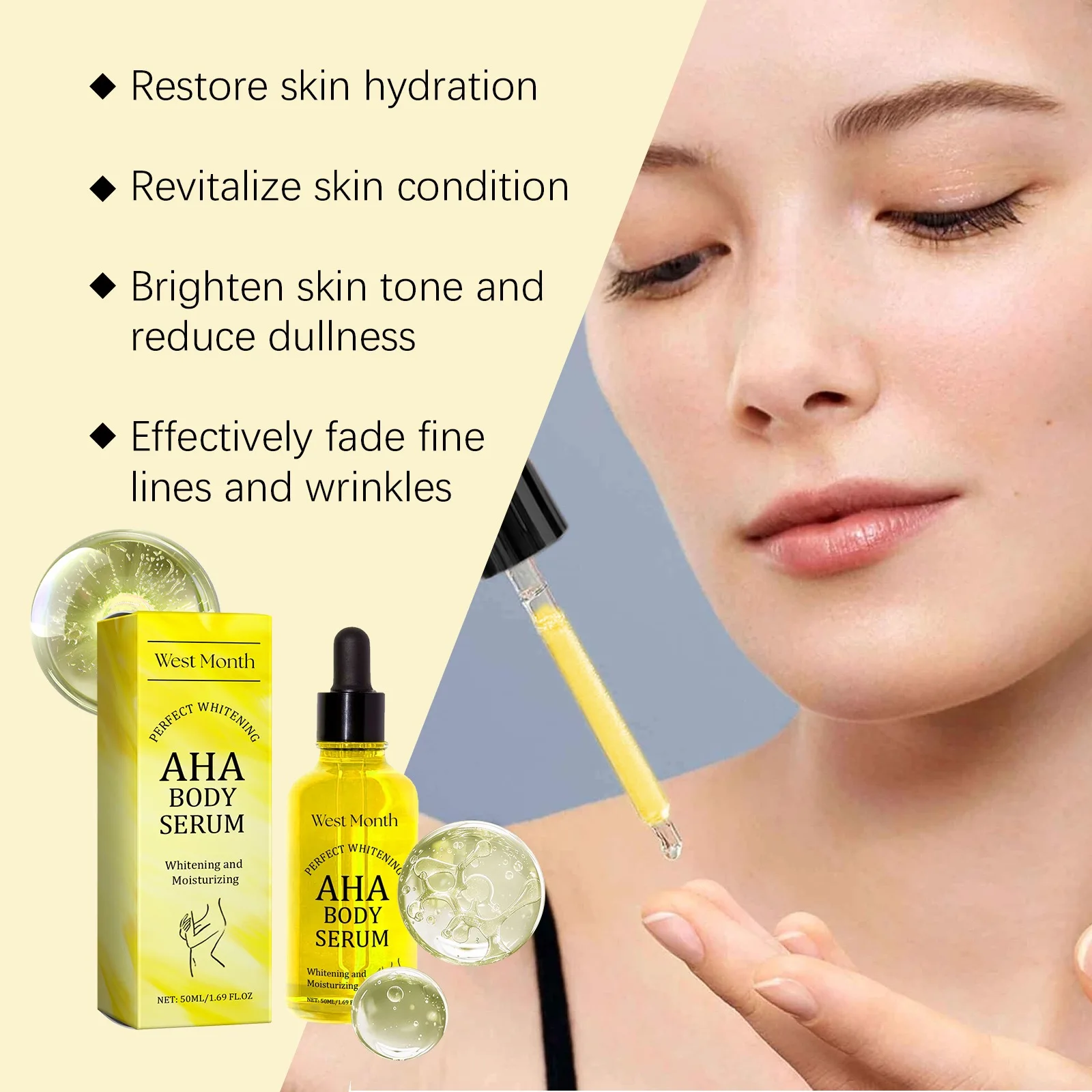 

Face Serum Shrink Pores Improve Dry Fade Fine Lines Moisturizing Smoothing Repairing Facial Essence