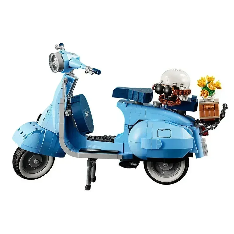 Roman Holida Vespa 125 10298 Famous Motorcycle City MOTO Assembled Building Blocks Bricks High-Tech Model Toys For Kids Gift