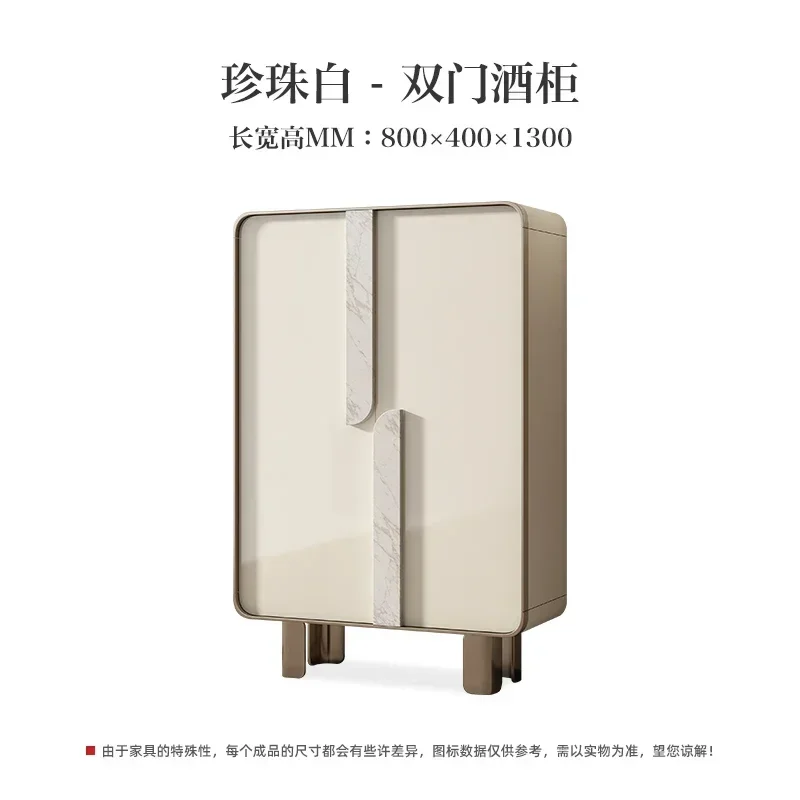 

Nordic modern high-end light luxury wall storage solid wood wine cabinet