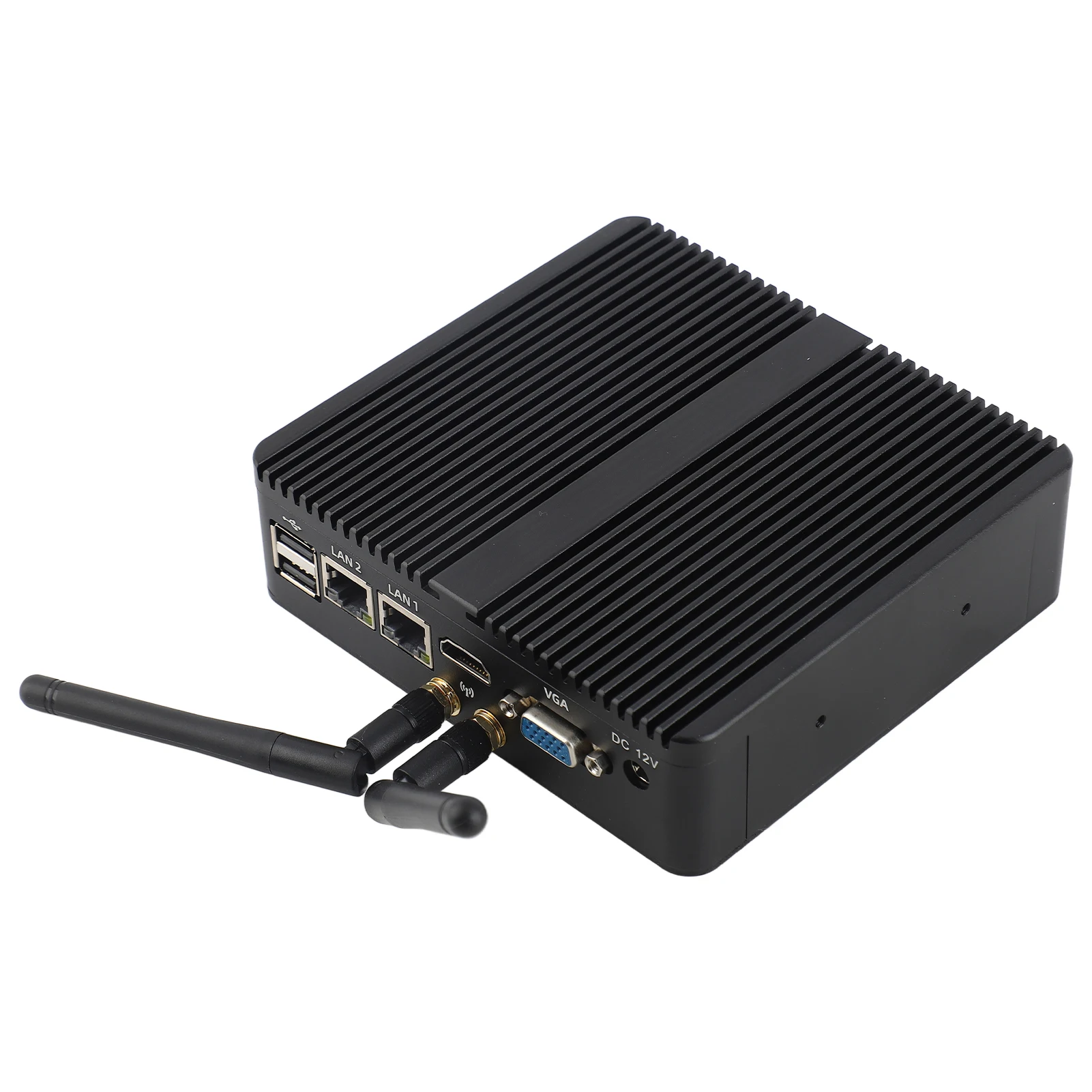 Para Win Mini PC Mini PC CPU J4125 DDR4 8G PC Industrial sin ventilador con puertos LAN Gigabit dobles a prueba de polvo para Win 7 10 Mini PC