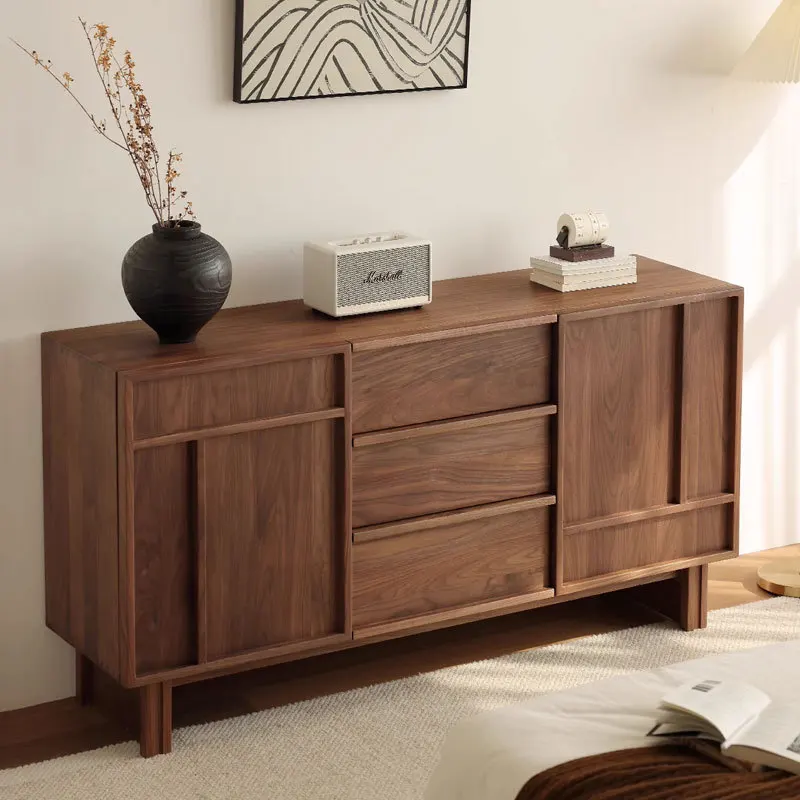 

Customizable North American Black Walnut Solid Wood Side Cabinet