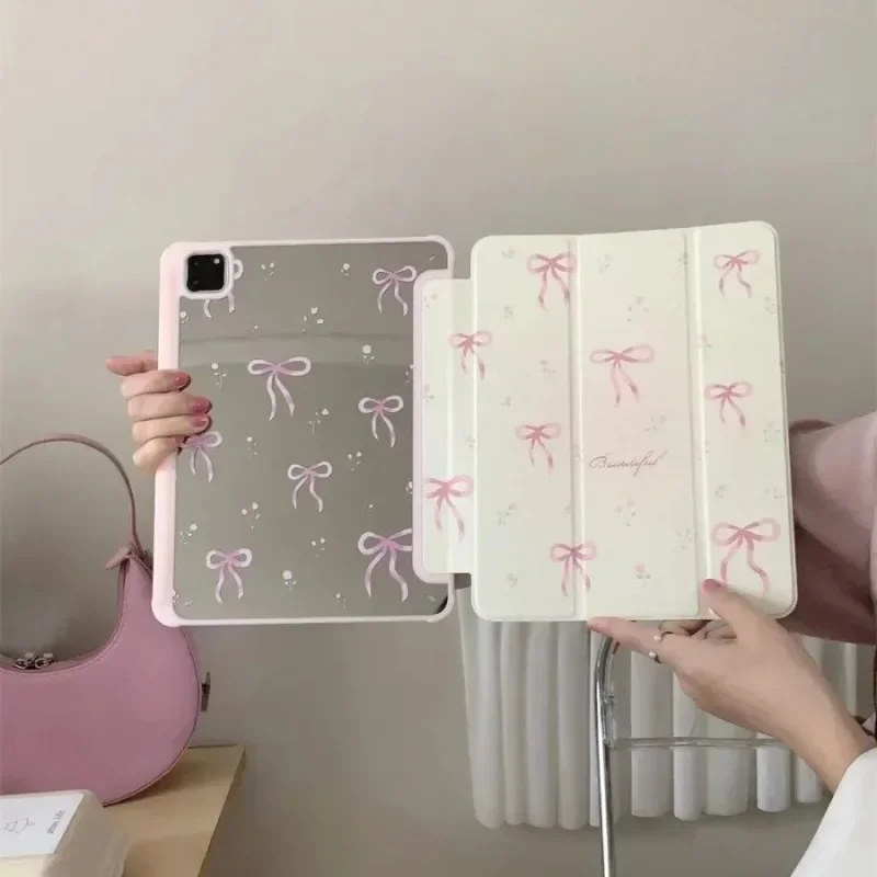 Smart Pencil Holder Funda for IPad 10th Generation Case 2022 Air 5th 4th Ipad Mini6 Case Pro 11 2nd 3rd 4th 10th Funda Bow Tie