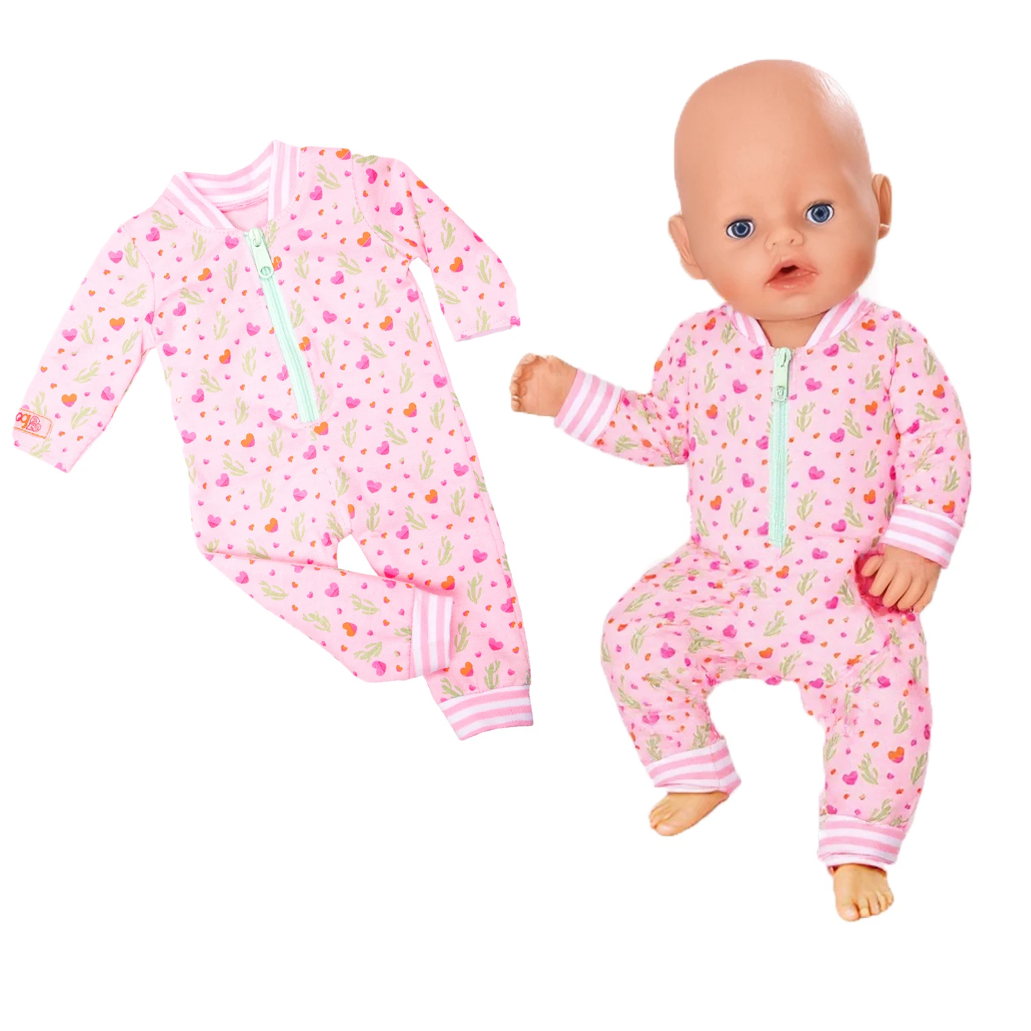 ตุ๊กตาเสื้อผ้าสําหรับ 43 ซม.เด็กทารก Reborn & 18 นิ้วตุ๊กตาอเมริกันน่ารักชุดนอนกระเป๋าถุงเท้า, รุ่นของเราอุปกรณ์เสริมชุดนอนของเล่นเด็ก