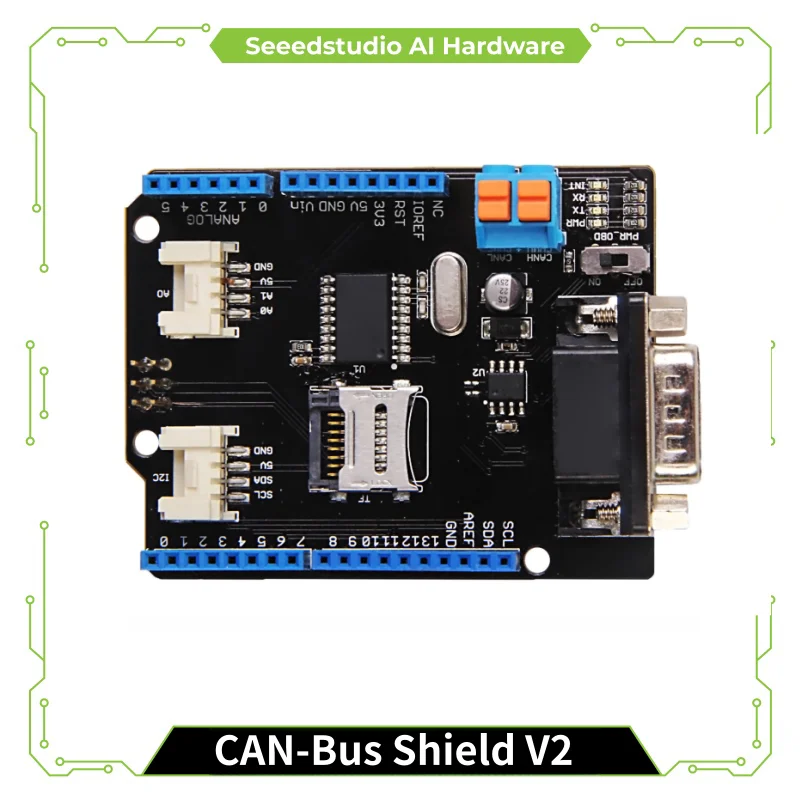 seeed studio can us shield v2 alto desempenho controlador mcp2515 transceptor mcp2551 01