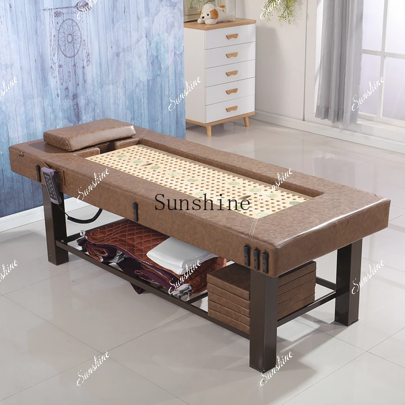 Smokeless moxibustion bed Whole body moxibustion iron frame Traditional Chinese medicine massage physiotherapy bed  FT