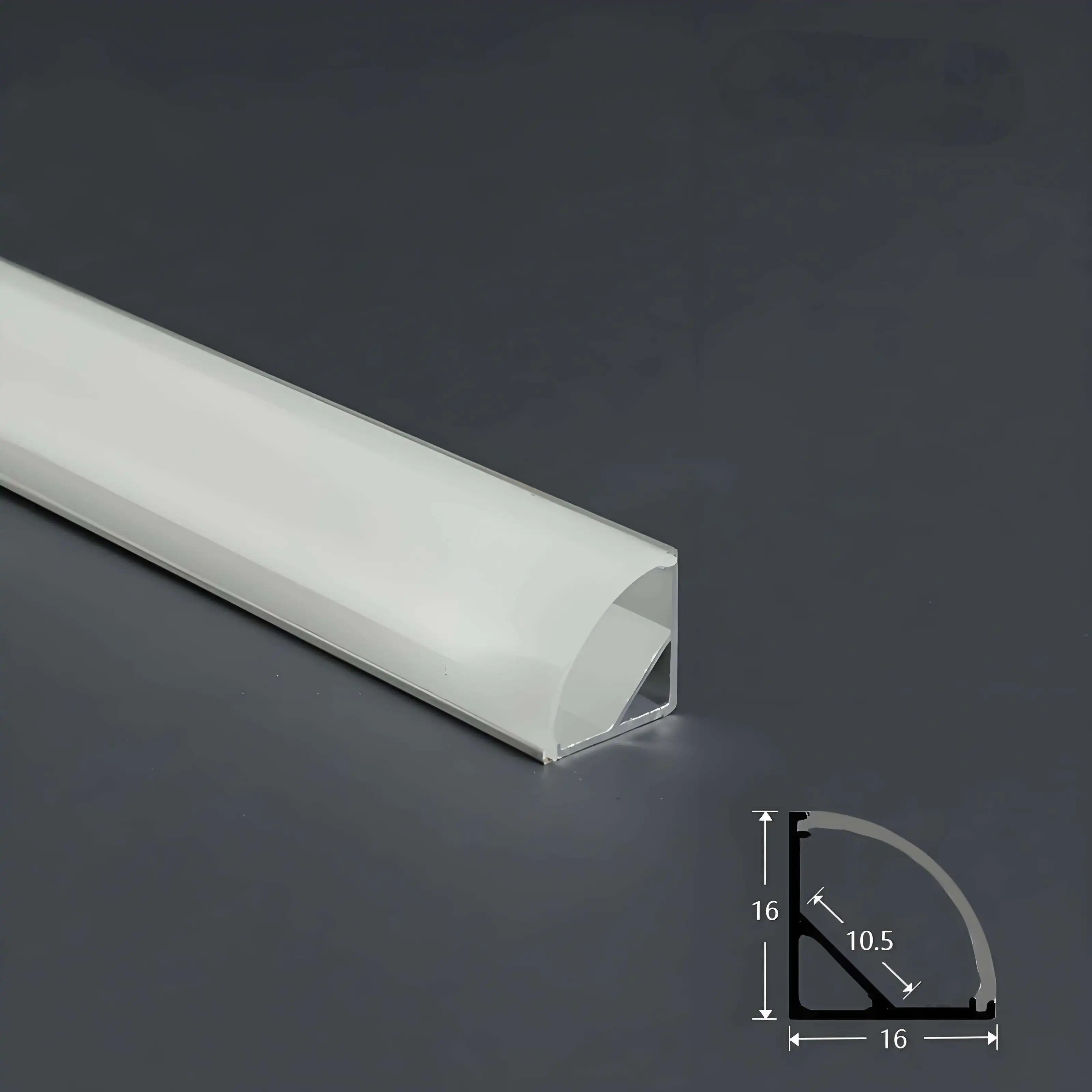 

Custom LED Aluminum Profile 45 Degree Corner Extrusion Channel 10mm 2835 5050 Strip Modern Design Kitchen Cabinet Lights