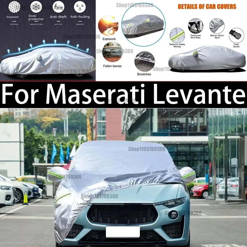 

For Maserati Levante car Cover Dustproof Outdoor Indoor UV Snow Resistant Sun rain Protection waterproof hail cover for car