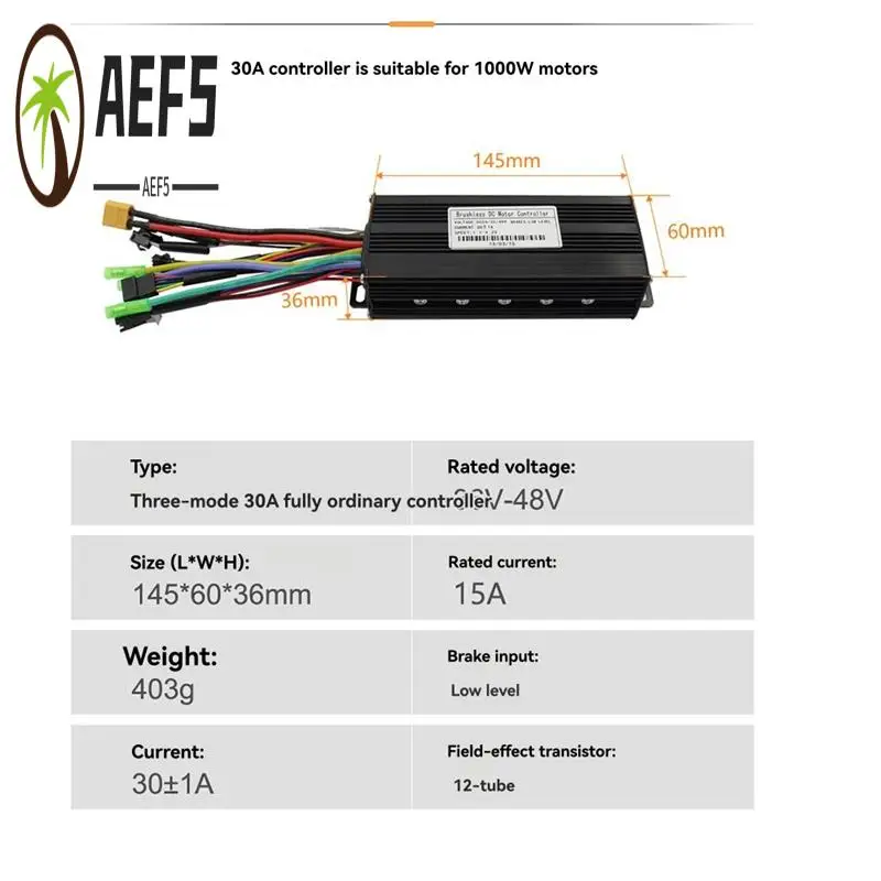 

AEF5-36V 48V 30A бесщеточный контроллер S869 метр ЖК-дисплей 24V-72V + дроссельная заслонка для электрического скутера E-Bike ремонтный комплект