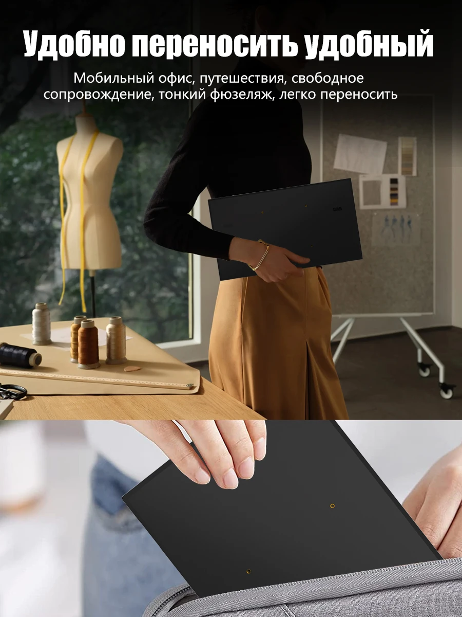 شاشة محمولة مقاس 14 بوصة MUCAI N140-S36 بزاوية واسعة 178 °   USB C HDMI لأجهزة الكمبيوتر المحمول/الهاتف/PS5/Xbox مع مكبرات صوت 60 هرتز