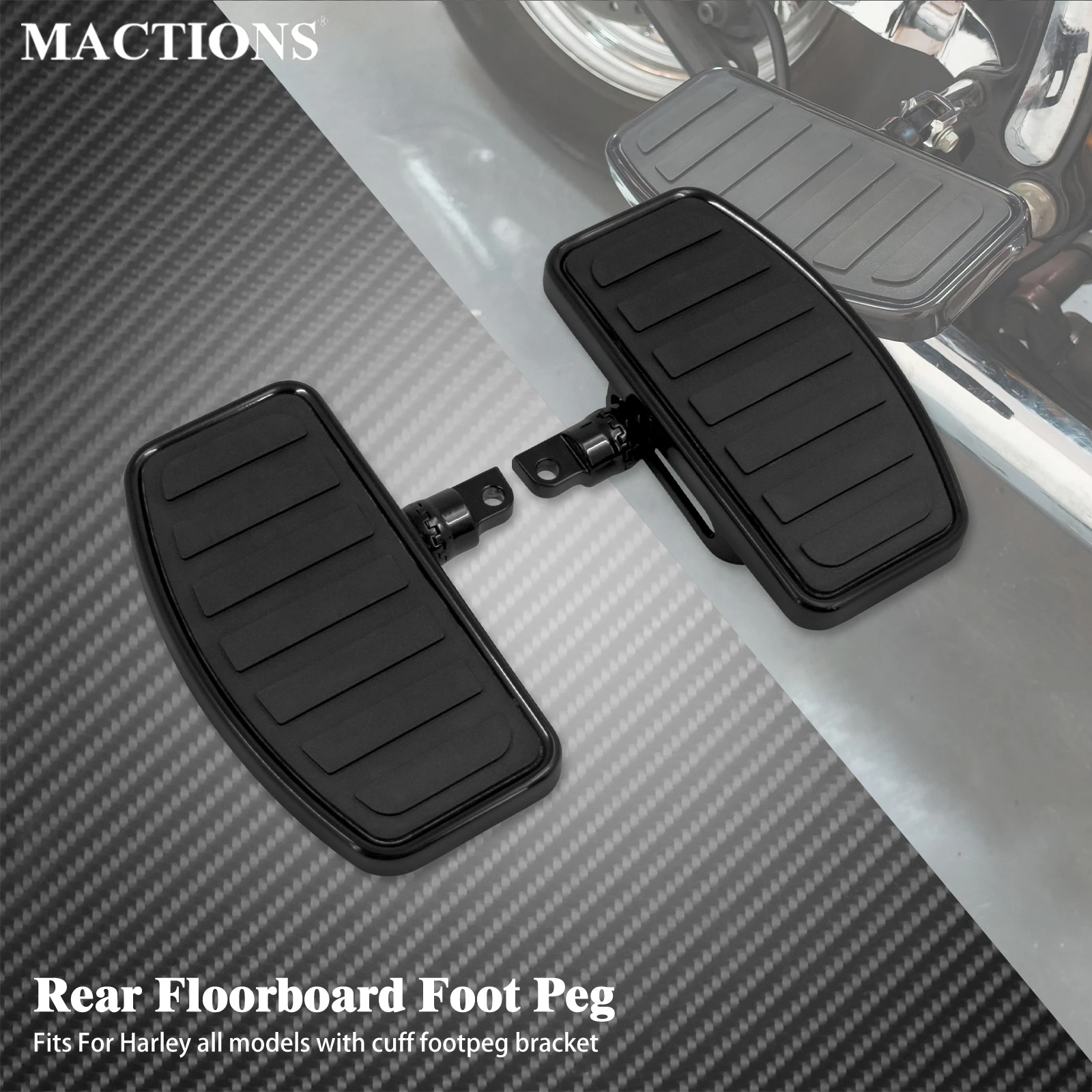 

Rear Foot Peg Footrest Adjustable Motorcycle Passenger Footboard Pedal For Harley Touring FLHR Sportster XL Softail Dyna Fat Bob