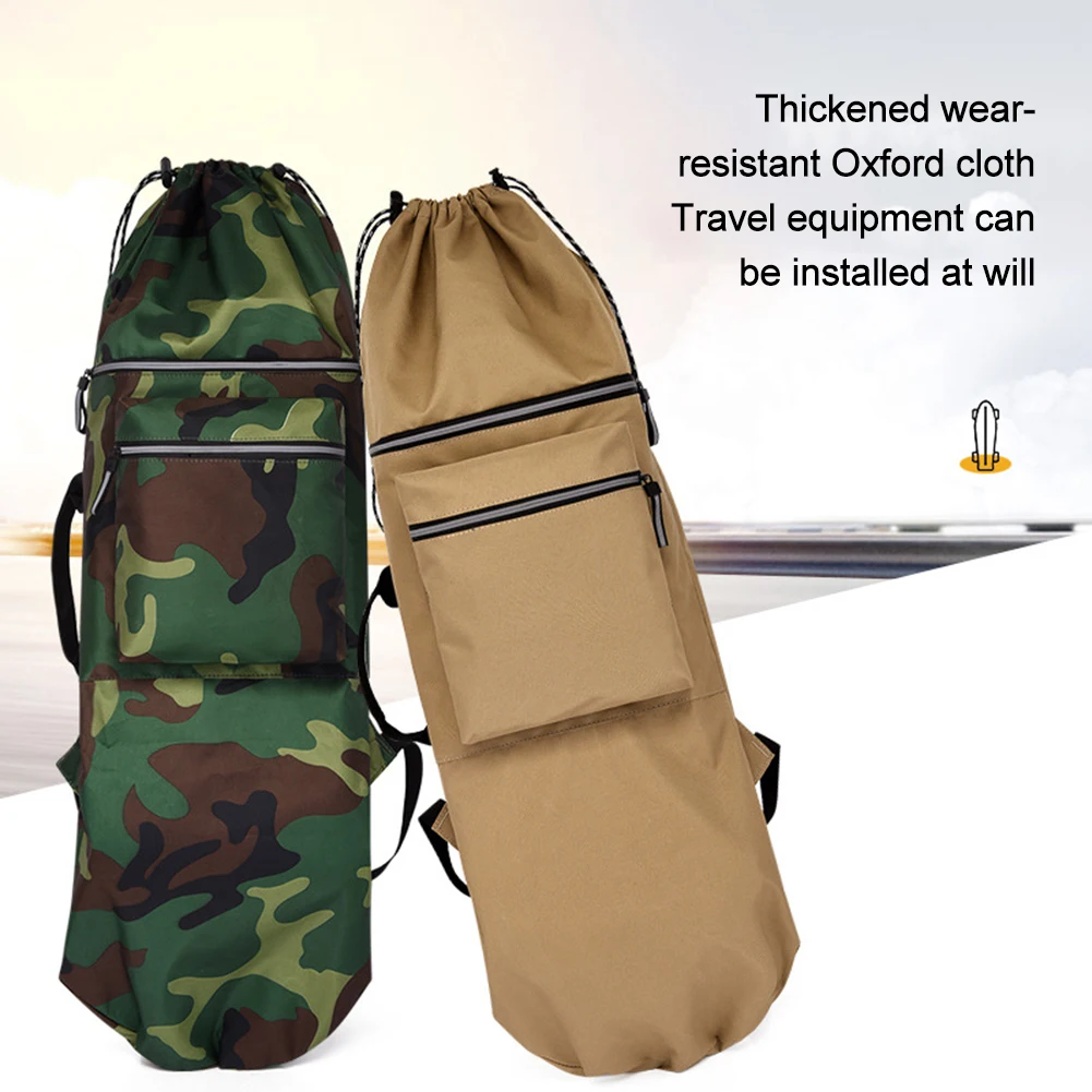 

Skateboard Backpack Oxford Cloth Diving Equipment Storage Bag Multifunction Drawstring Closure Skate Accessories