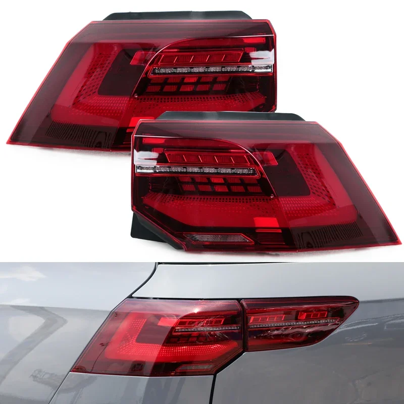 

GEFENSI Tail Lights For Volkswagen Golf 8 Rline GTI 2021 2022 LED Tail Lamps Rear Light Driving Brake Lamp Reverse Lamp Turn Sig