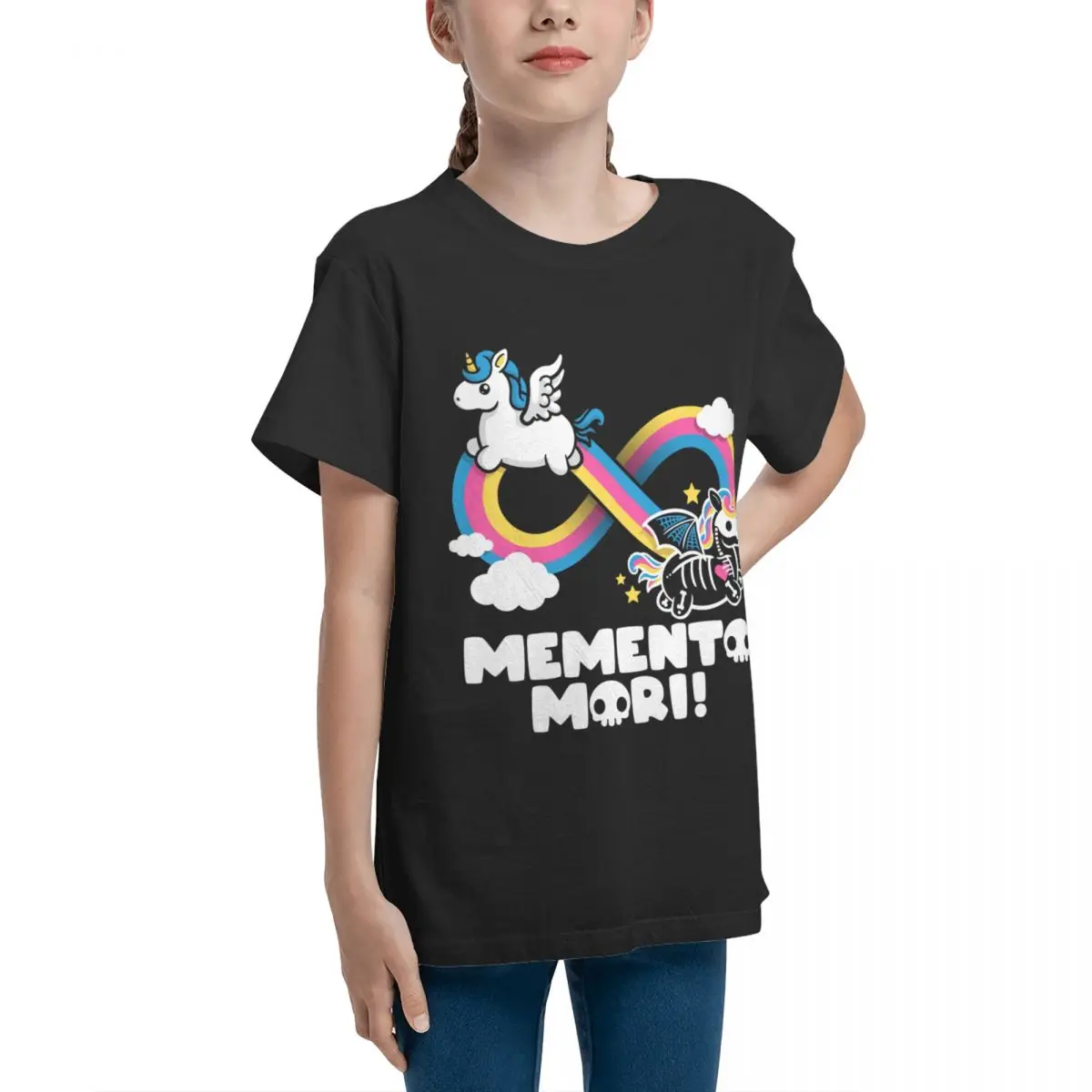 Teenagers Basic Short Sleeve T-Shirt Infinity Memento Mori For Sale CrewneckHigh grade Tshirt Vintage Humor Graphic Teenagers