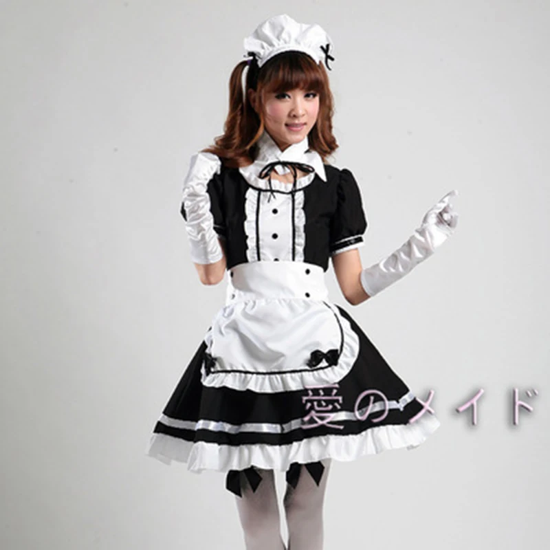 

Sexy French Maid Costume Sweet Gothic Lolita Dress Anime Cosplay Sissy Maid Uniform Plus Size Halloween Costumes For Women