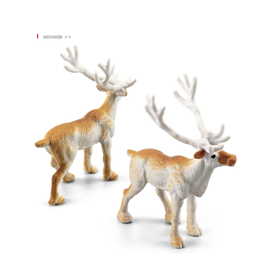 Realistische Eisbärtiere Modellfiguren Spielzeug Arktische Tierfiguren Eisbär Rentier Siegel Wolf Kaninchen Polarfuchs Iglu 10 Stück – Detail 13