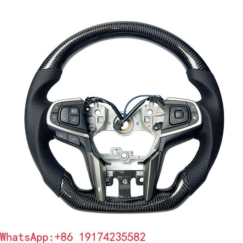 

Custom Sports Carbon Fiber Leather Steering Wheel for TOYOTA New Hiace 300 Steering Wheel Real Carbon Fiber Steering