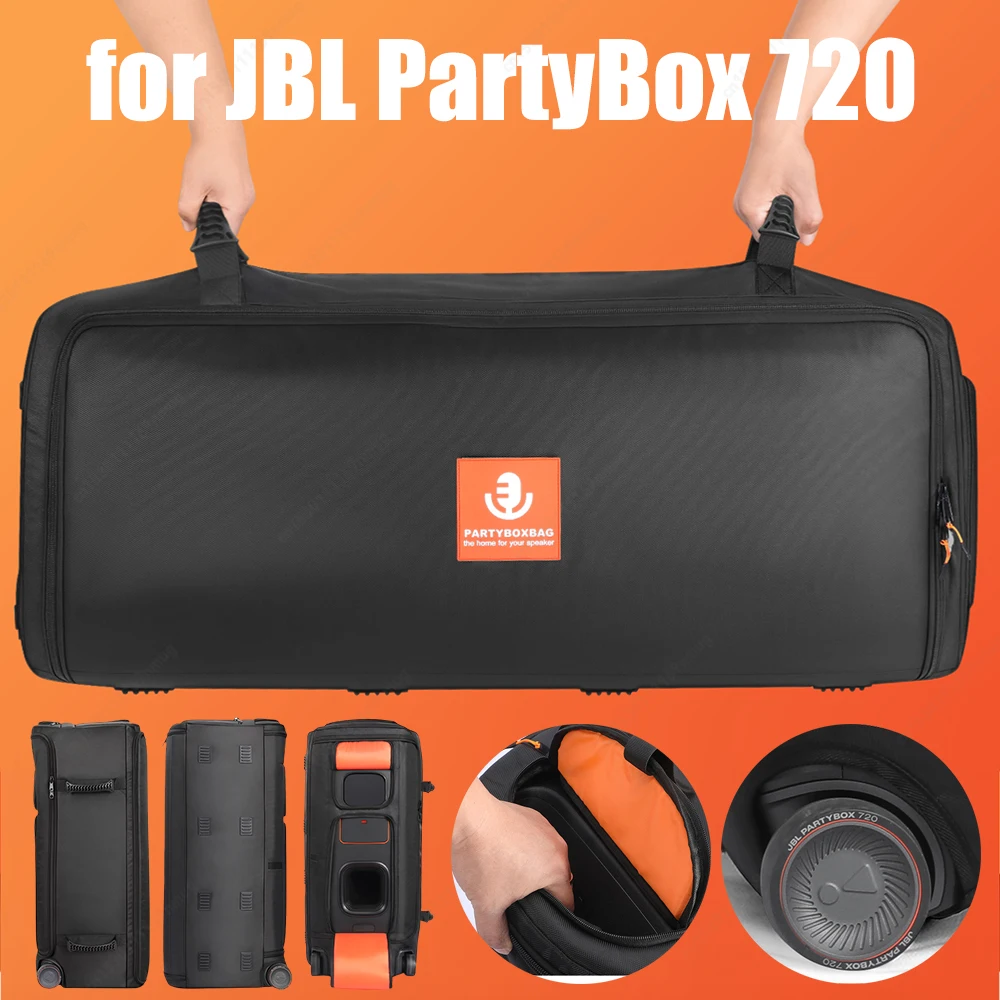 

Speaker Case Waterproof Portable Speaker Dust Cover Storage Bag Without Wheels Compatible for JBL PartyBox 720 Outdoor Travel