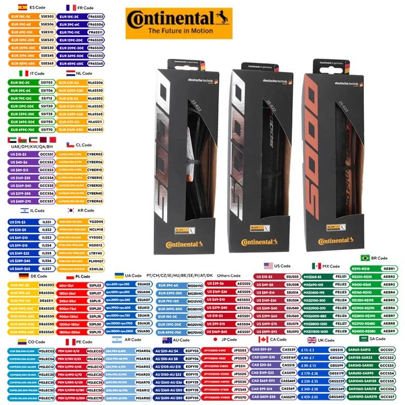 Continental Grand Prix 5000 GP5000 Road Bicycle Tire 700x23C/25C/28C/30C/32C Black/Yellow/Brown Folding Road Bike Tire