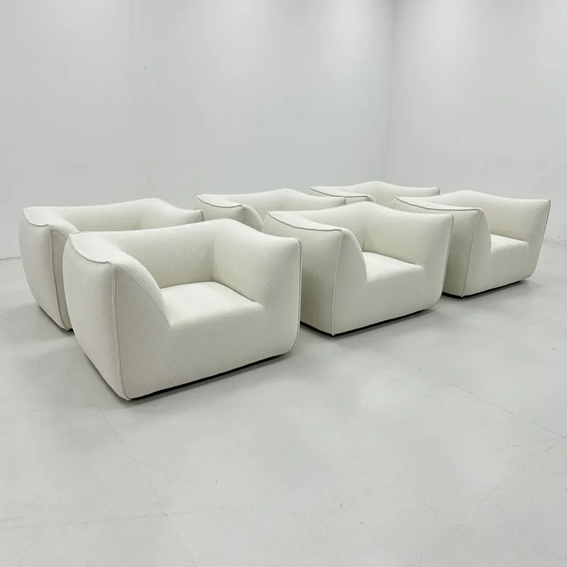 

Simple fabric special-shaped sofa bedroom living room lazy Internet celebrity sofa clothing store designer furniture