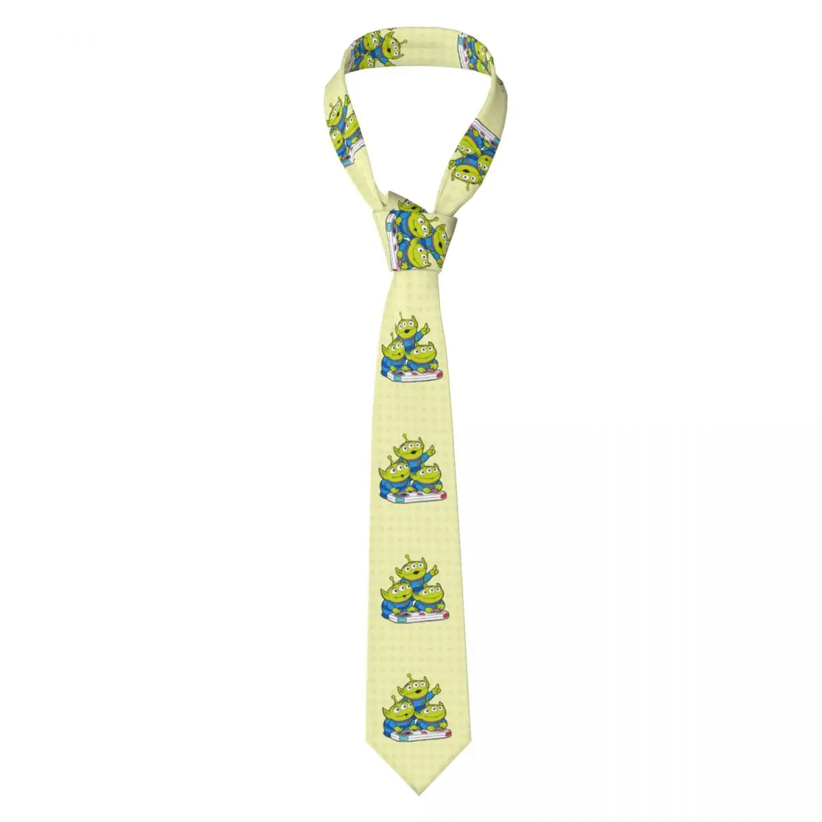 Custom Cartoon Toy Story Aliens Neck Ties Men Printed Necktie For Wedding Party Mens Silk Tie