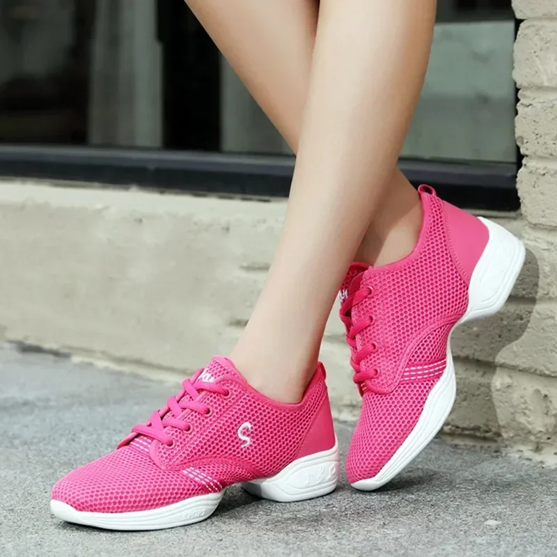 Licht ademende damessneakers Dansschoenen Zachte buitenzool Designer Schoenen voor dames Jazzdansschoenen Gym Trainer Zapatos Mujer