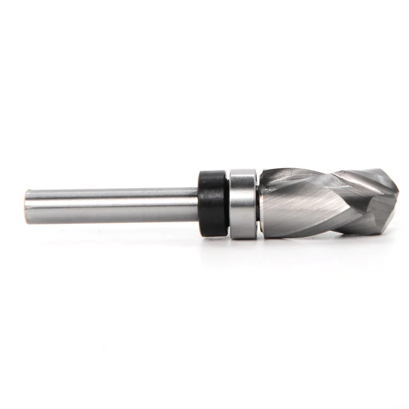 Bearing Ultra-Performance Compression Flush Trim Solid Carbide CNC Router Bit for Woodworking End Mill 1/4 Inch Shank